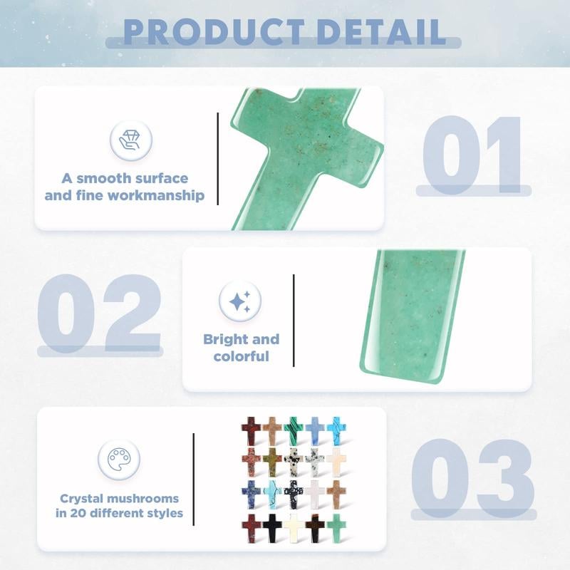 Serene Crystal Cross | Handcrafted Natural Stone - Hartwella