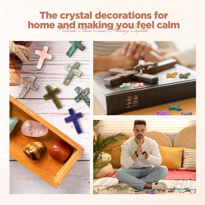 Serene Crystal Cross | Handcrafted Natural Stone - Hartwella