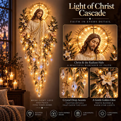 Serenlight Wall Art Décor | Lighted Jesus, Angel & Nativity Design for Living Room - Hartwella