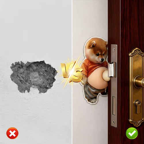 Shiba Inu Door Stopper | 3D Self - Adhesive Stress Relief - Hartwella