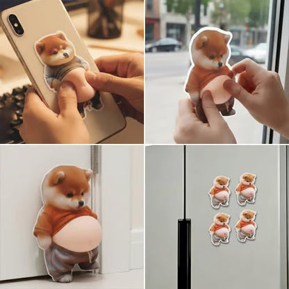 Shiba Inu Door Stopper | 3D Self - Adhesive Stress Relief - Hartwella