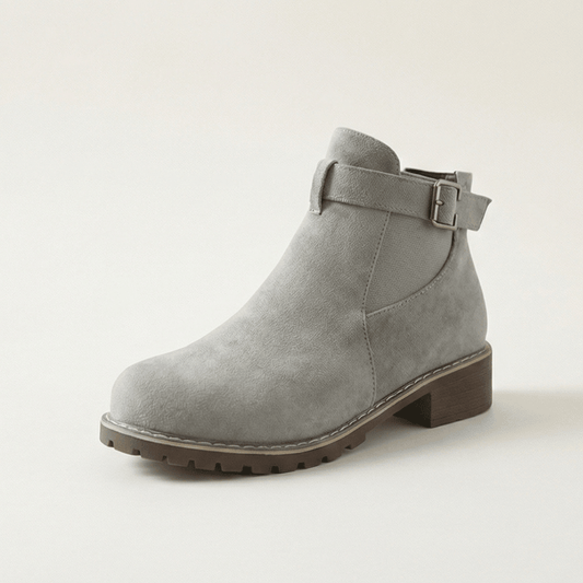 Sierra Ankle Booties | Suede-Look, Easy Slip-On - Hartwella