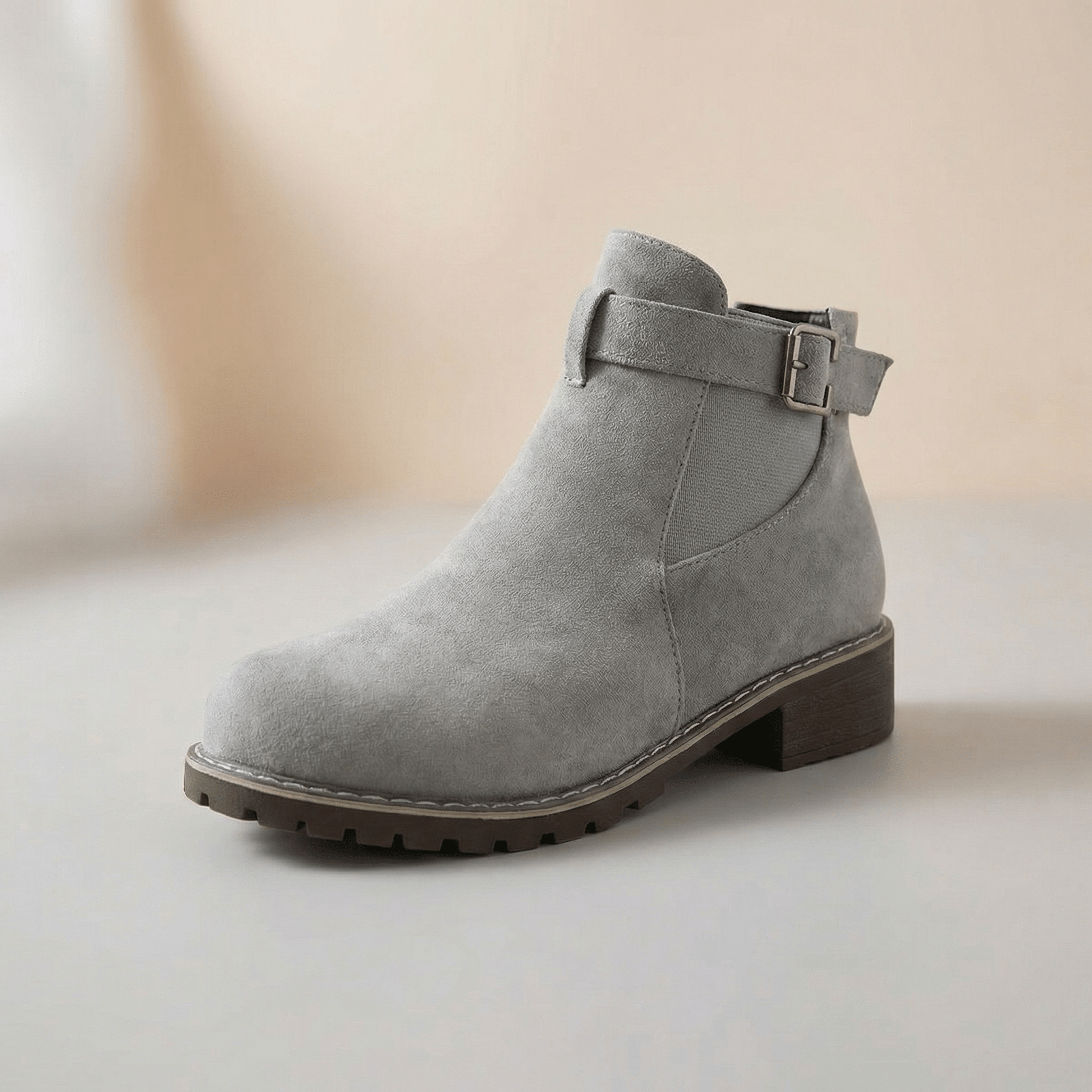 Sierra Ankle Booties | Suede-Look, Easy Slip-On - Hartwella