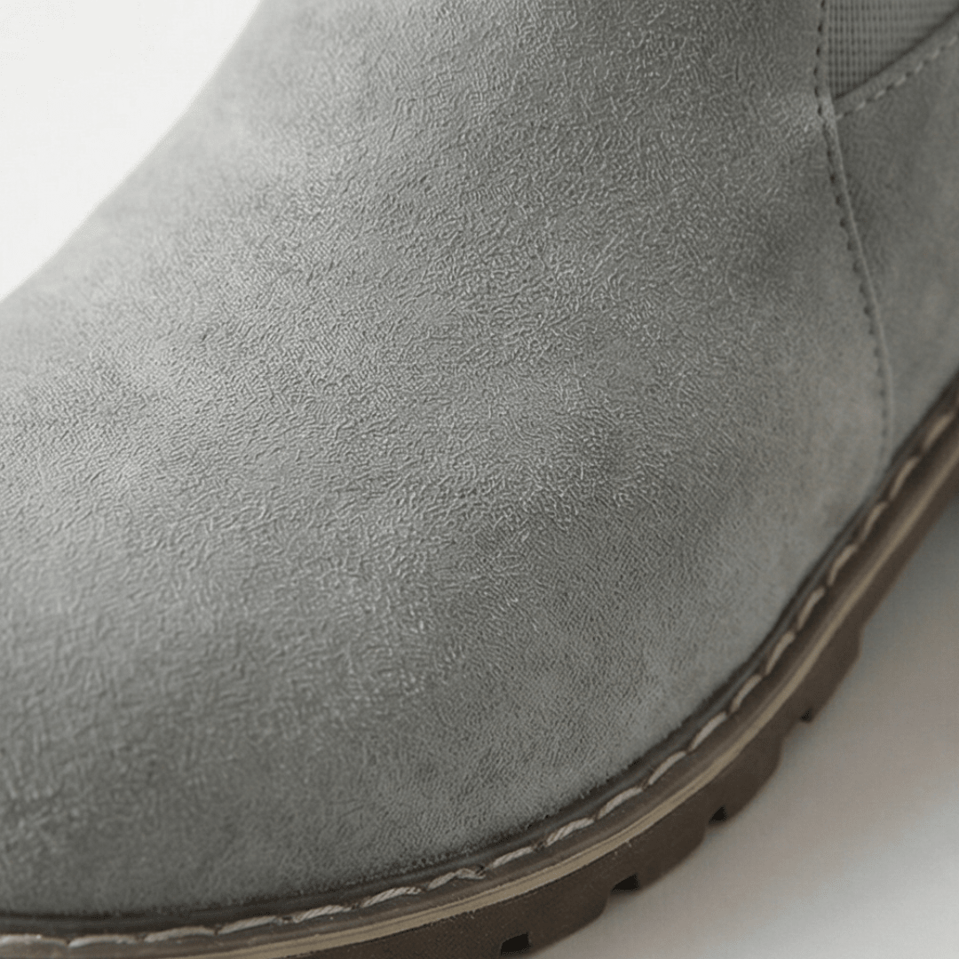 Sierra Ankle Booties | Suede-Look, Easy Slip-On - Hartwella