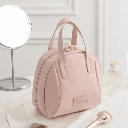 Sierra Travel Makeup Bag | Waterproof PU Leather, Multi-Layer Design - Hartwella