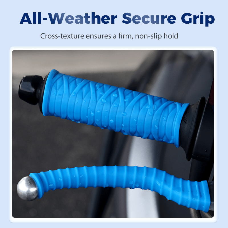 Silo Bike Handle Grips | Premium Silicone, Universal Fit, Shock Absorbing - Hartwella