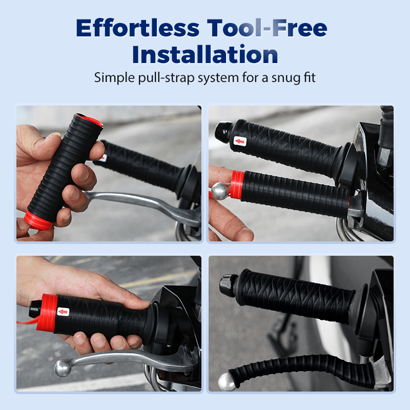 Silo Bike Handle Grips | Premium Silicone, Universal Fit, Shock Absorbing - Hartwella