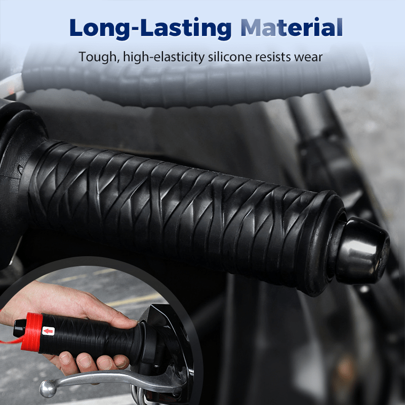 Silo Bike Handle Grips | Premium Silicone, Universal Fit, Shock Absorbing - Hartwella