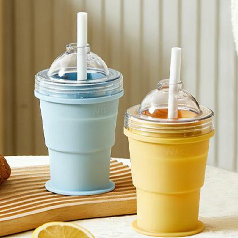 Silo Collapsible Cup | Food - Grade Silicone, Leak - Proof with Straw - Hartwella