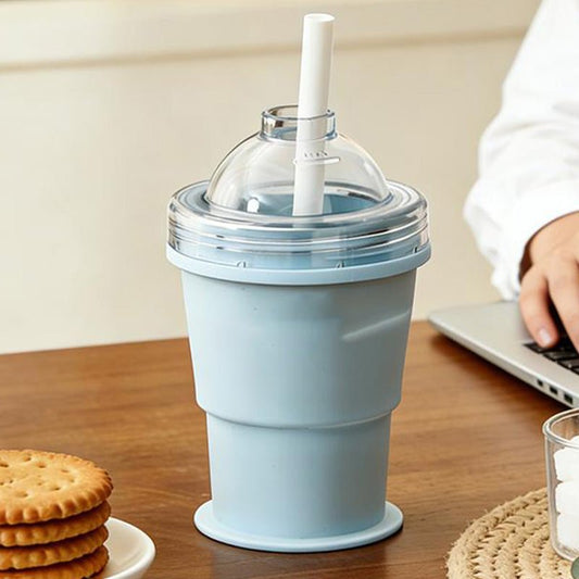 Silo Collapsible Cup | Food - Grade Silicone, Leak - Proof with Straw - Hartwella
