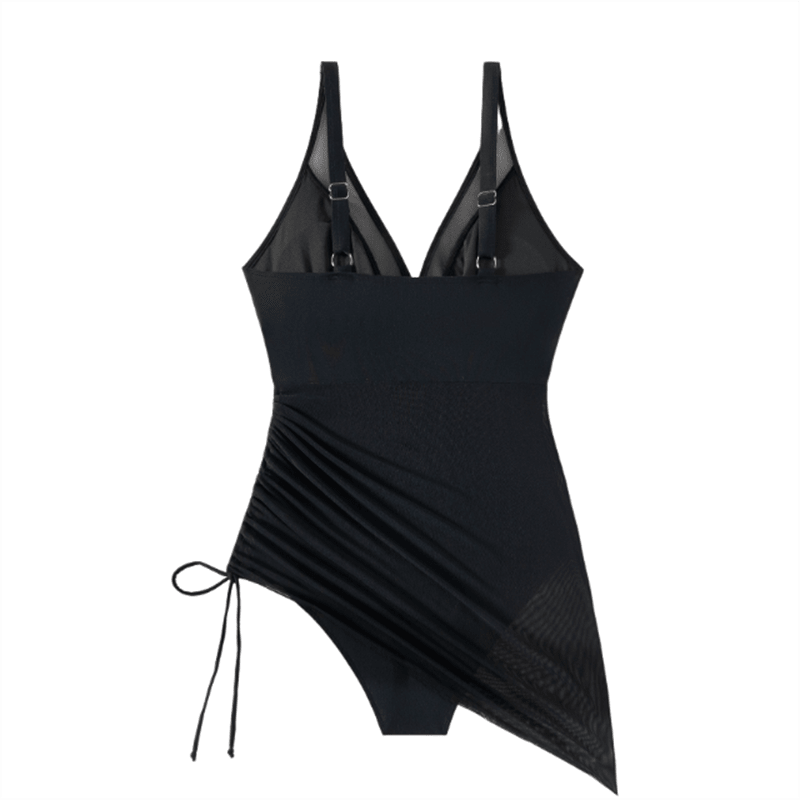 Siren Mesh Swim Dress | Tummy Control, Adjustable Straps, Plus Size Available - Hartwella
