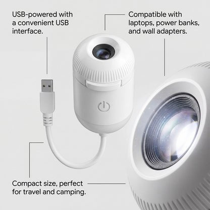 Sirius Galaxy Projector | USB Powered, Touch-Sensitive Night Light - Hartwella