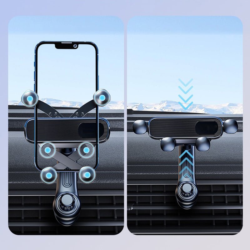 Sleek Car Phone Mount | 360° Rotation, Universal Compatibility - Hartwella