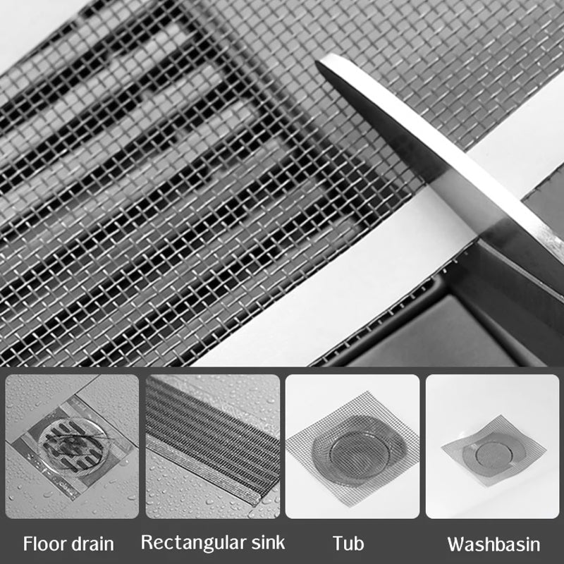 Sleek Drain Guard | Self - Adhesive, Waterproof PVC Stickers - Hartwella