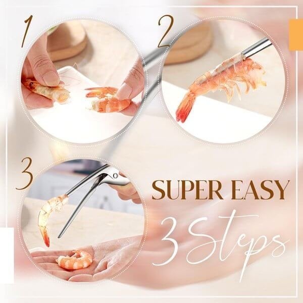 Sleek Shrimp Deveiner Tool | Ergonomic Stainless Steel Peeler - Hartwella
