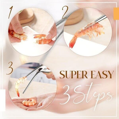 Sleek Shrimp Deveiner Tool | Ergonomic Stainless Steel Peeler - Hartwella