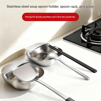 Sleek Spoon Rest | Rust - Proof Stainless Steel, U - Shaped Holder for Stove - Hartwella