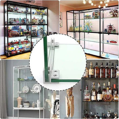 Sola Glass Clip | Space Aluminum, Easy Installation for 8 - 12mm Thick Glass - Hartwella
