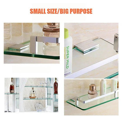 Sola Glass Clip | Space Aluminum, Easy Installation for 8 - 12mm Thick Glass - Hartwella