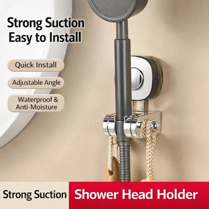 Sola Shower Head Holder | Adjustable Angle, Strong Suction, Rust-Resistant - Hartwella