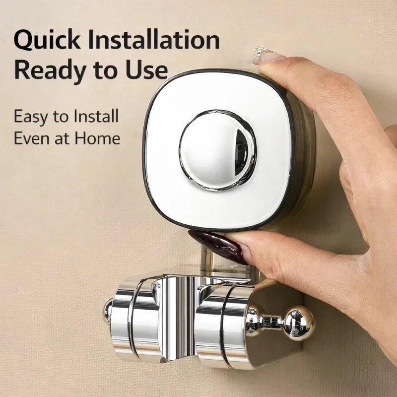 Sola Shower Head Holder | Adjustable Angle, Strong Suction, Rust-Resistant - Hartwella