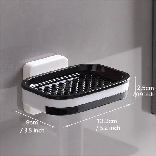 Sola Soap Dish | Self-Draining, No-Drill ABS Shower Soap Holder - Hartwella