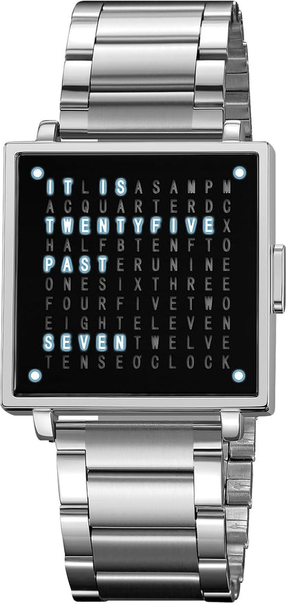 Sola Square Watch | Unique Letter Display, Water - Resistant - Hartwella