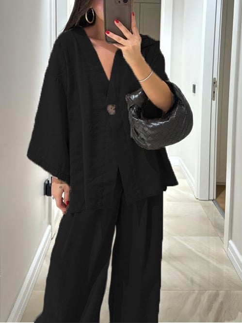 Sola Two - Piece Suit | Comfortable Linen, Versatile Style - Hartwella