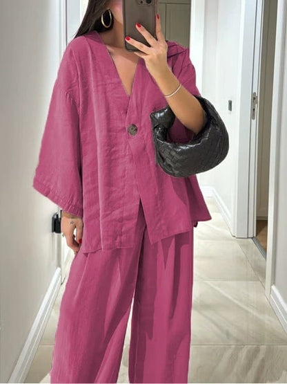 Sola Two - Piece Suit | Comfortable Linen, Versatile Style - Hartwella