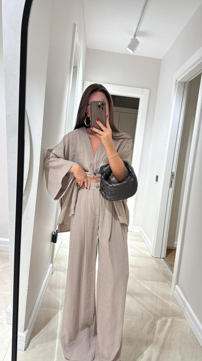 Sola Two - Piece Suit | Comfortable Linen, Versatile Style - Hartwella