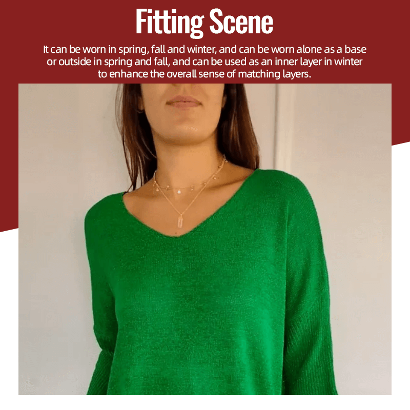 Sola V - Neck Top | Knitted, Minimalist Style - Hartwella