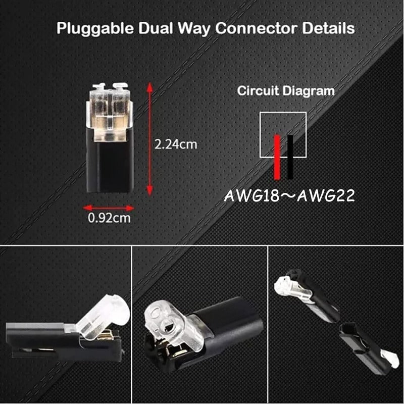 Sola Wire Connector | 2 - Pin Solderless Electrical Wire Connectors for LED Strips - Hartwella