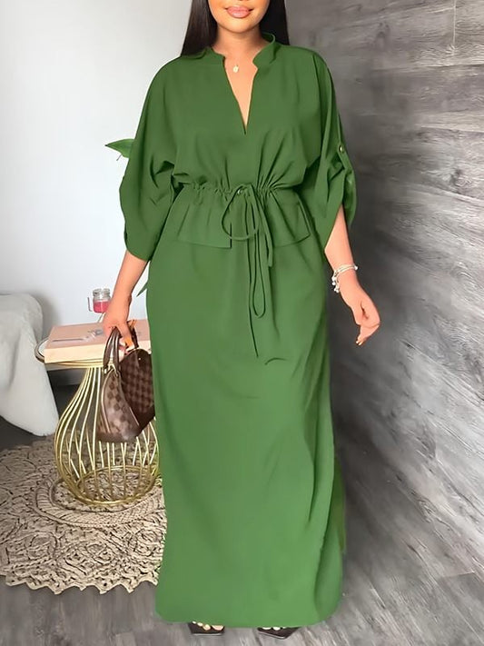 Sola Women's Dress | Lightweight Polyester, Casual Side Slit - Hartwella