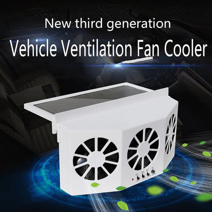 SolaCool Car Window Fan | Solar Powered, Enhanced Air Circulation - Hartwella