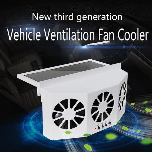 SolaCool Car Window Fan | Solar Powered, Enhanced Air Circulation - Hartwella