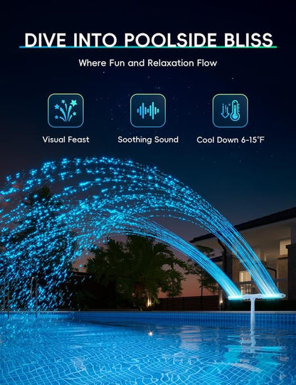 Solaire Pool Fountain | Solar Powered, Adjustable Water Flow - Hartwella