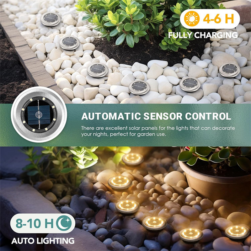 Solar Glow Ground Lights | Waterproof, Energy Efficient - Hartwella