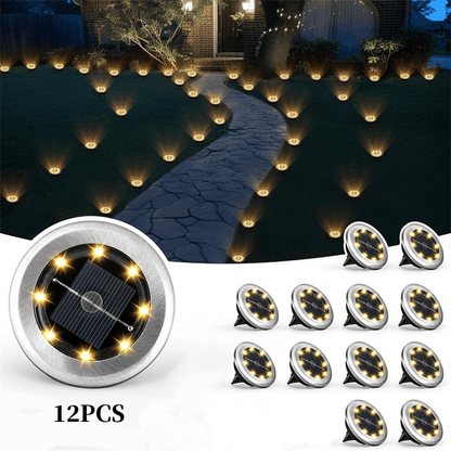 Solar Glow Ground Lights | Waterproof, Energy Efficient - Hartwella