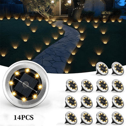 Solar Glow Ground Lights | Waterproof, Energy Efficient - Hartwella