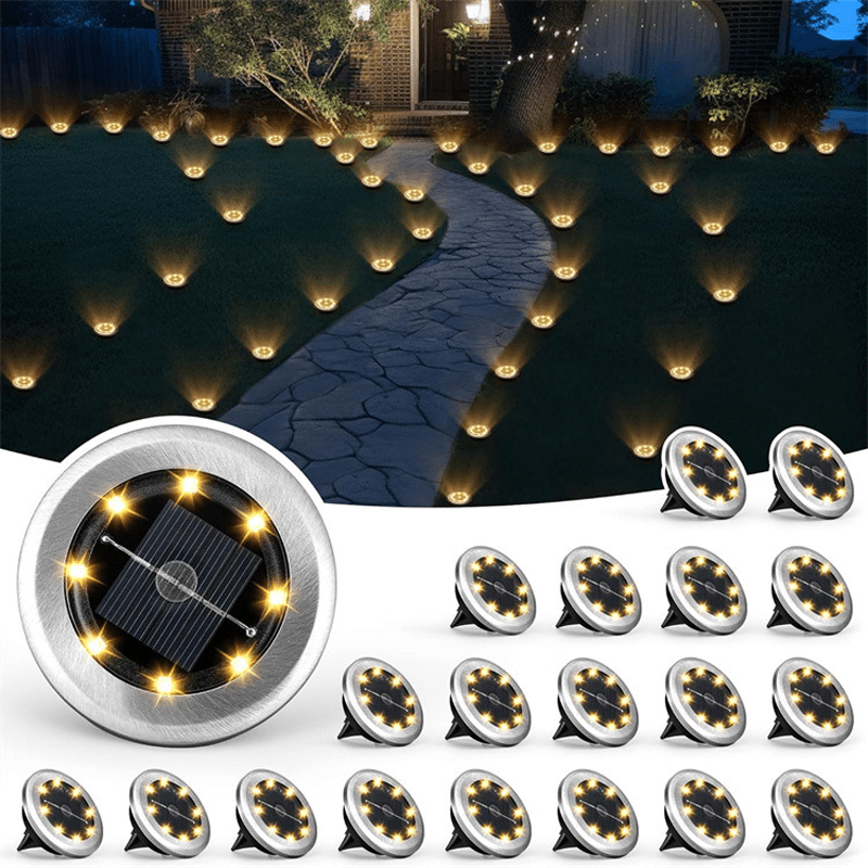 Solar Glow Ground Lights | Waterproof, Energy Efficient - Hartwella