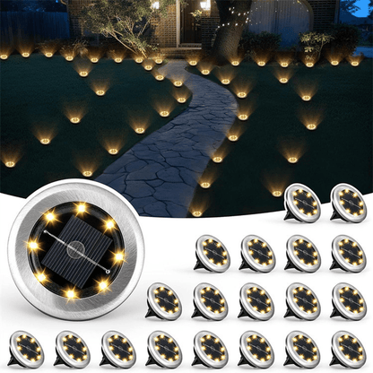 Solar Glow Ground Lights | Waterproof, Energy Efficient - Hartwella