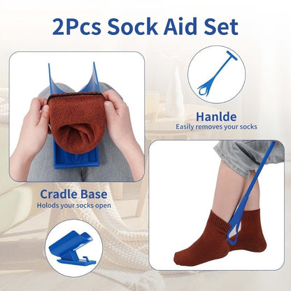 Sole Sock Aid | Easy Grip, Long Handle Sock Assistance Device - Hartwella