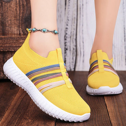 Soleil Casual Sneakers | Breathable Knit, Lightweight Design - Hartwella