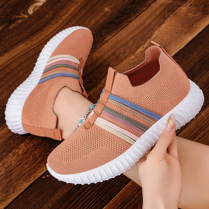 Soleil Casual Sneakers | Breathable Knit, Lightweight Design - Hartwella