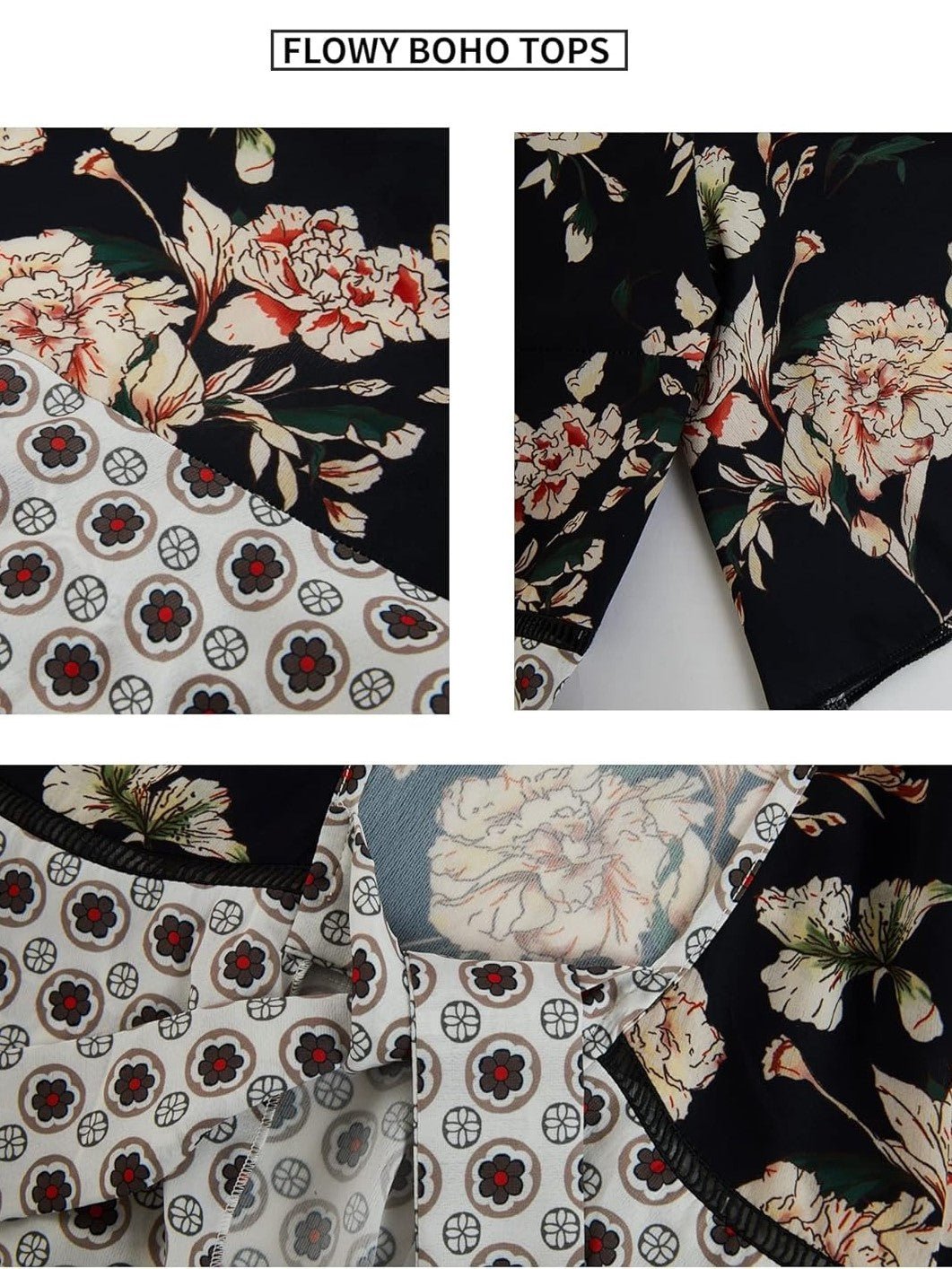Soleil Floral Kimono | Lightweight Chiffon, Ruffle Sleeve Beach Cover - Up - Hartwella