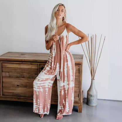 Soleil Jumpsuit | Tie - Dye, Wide - Leg Design - Hartwella