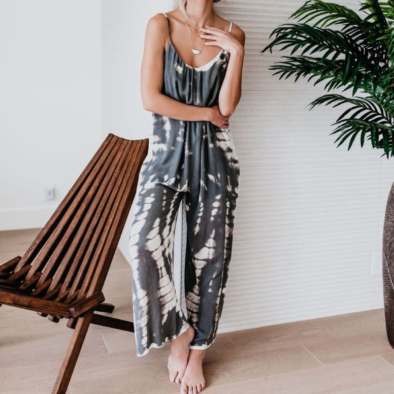 Soleil Jumpsuit | Tie - Dye, Wide - Leg Design - Hartwella
