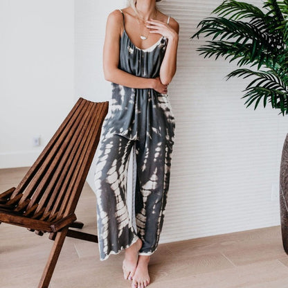 Soleil Jumpsuit | Tie - Dye, Wide - Leg Design - Hartwella
