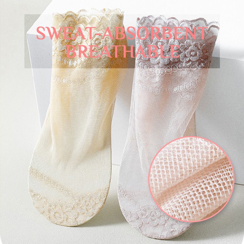 Soleil Lace Socks | Anti-Slip, Breathable - Hartwella