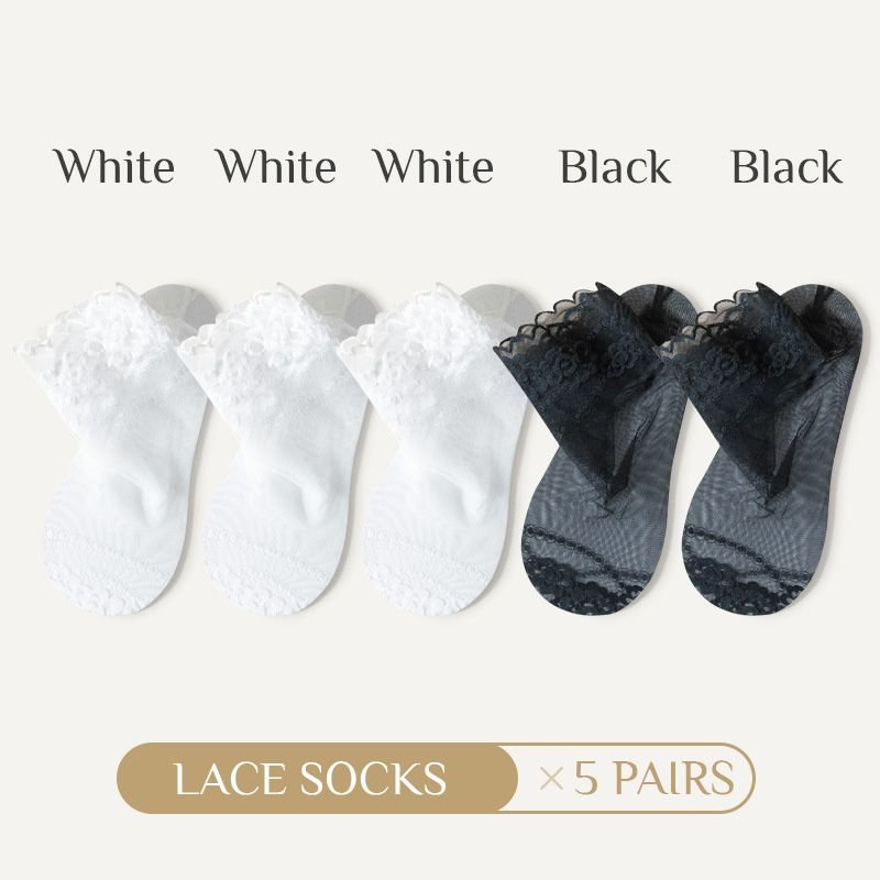 Soleil Lace Socks | Anti-Slip, Breathable - Hartwella